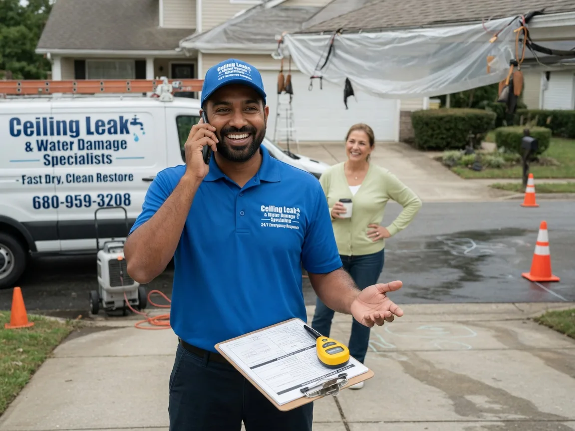 Ceiling Leak Cleanup Hills, IA FAQs